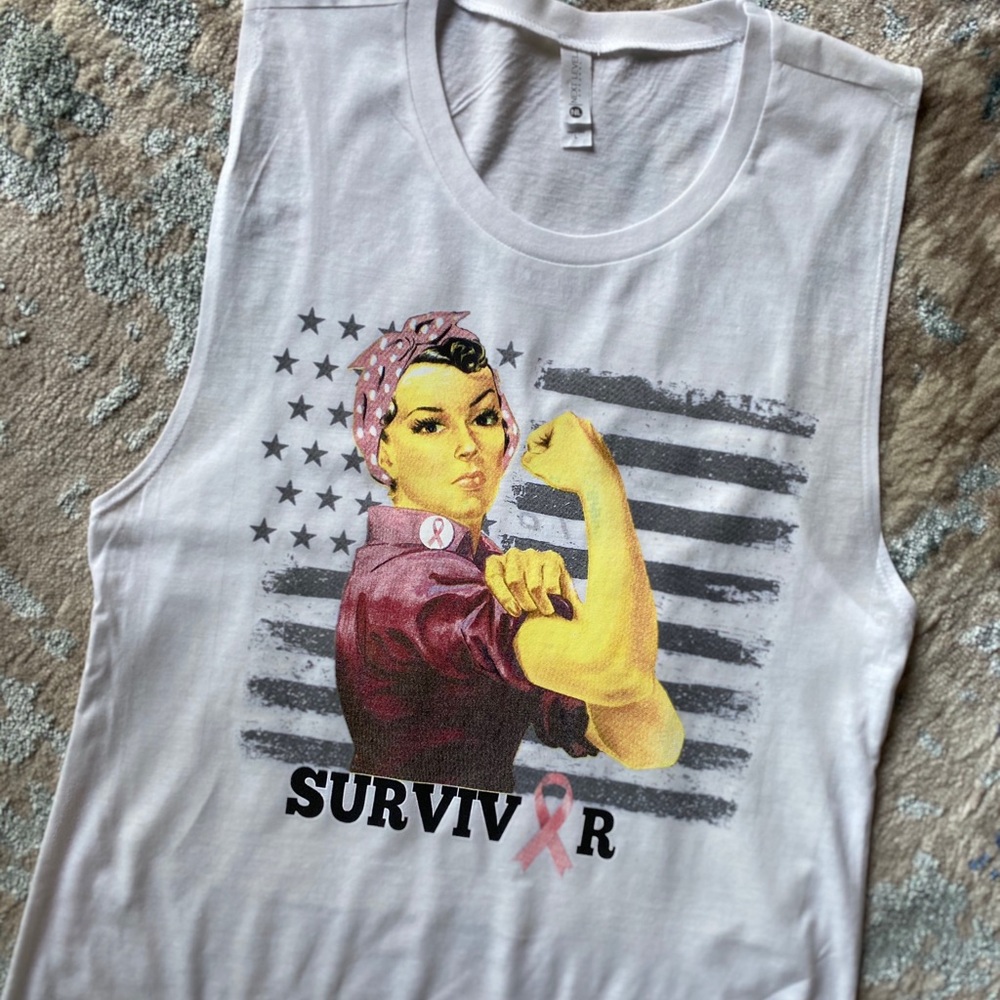 ❤️💪Rosie the Riveter cancer SURVIVOR muscle tank